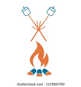 Zephyr on skewer icon. Vector illustration