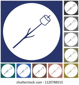 Zephyr on skewer icon. Vector illustration