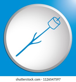 Zephyr on skewer icon. Vector illustration
