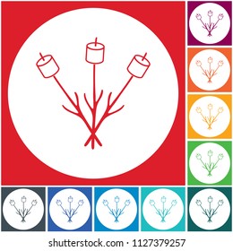 Zephyr on skewer icon. Vector illustration