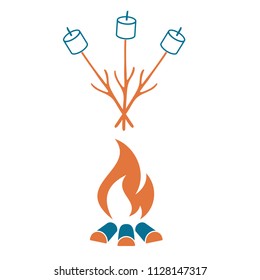 Zephyr on skewer icon. Vector illustration
