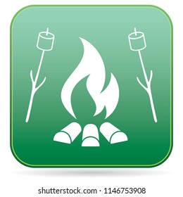 Zephyr on skewer icon. Vector illustration

