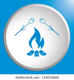 Zephyr on skewer icon. Vector illustration

