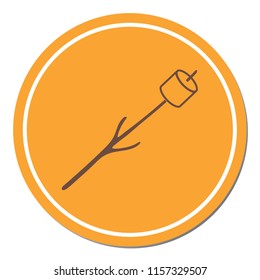 Zephyr on skewer icon. Vector illustration