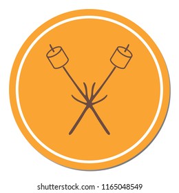 Zephyr on skewer icon. Vector illustration

