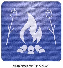 Zephyr on skewer icon. Vector illustration