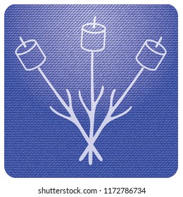 Zephyr on skewer icon. Vector illustration