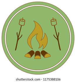 Zephyr on skewer icon. Vector illustration