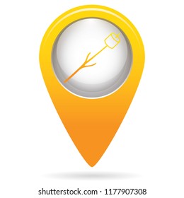 Zephyr on skewer icon. Vector illustration