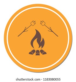 Zephyr on skewer icon. Vector illustration
