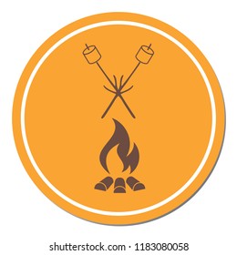 Zephyr on skewer icon. Vector illustration