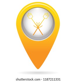 Zephyr on skewer icon. Vector illustration