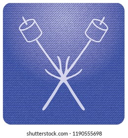 Zephyr on skewer icon. Vector illustration

