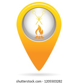 Zephyr on skewer icon. Vector illustration

