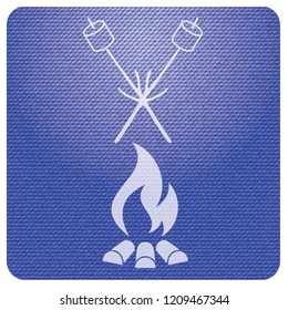 Zephyr on skewer icon. Vector illustration