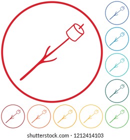 Zephyr on skewer icon. Vector illustration

