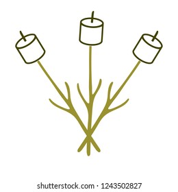 Zephyr on skewer icon. Vector illustration