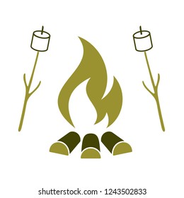 Zephyr on skewer icon. Vector illustration