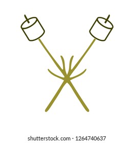 Zephyr on skewer icon. Vector illustration