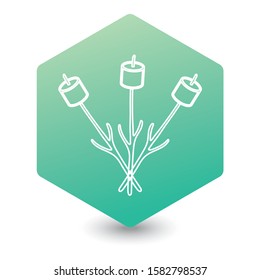 Zephyr on skewer icon. Vector illustration

