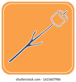 Zephyr on skewer icon. Vector illustration