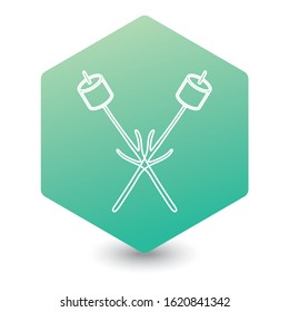 Zephyr on skewer icon. Vector illustration

