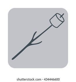 Zephyr on skewer icon. Vector illustration