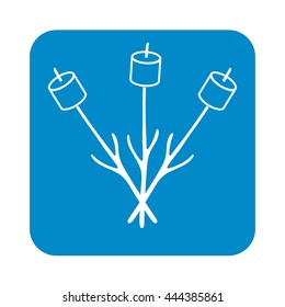 Zephyr on skewer icon. Vector illustration