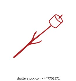 Zephyr on skewer icon. Vector illustration