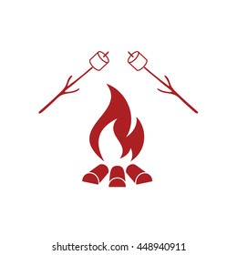 Zephyr on skewer icon. Vector illustration