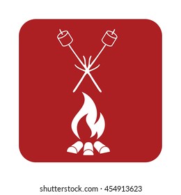 Zephyr on skewer icon. Vector illustration

