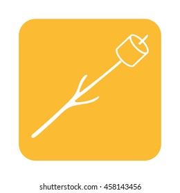 Zephyr on skewer icon. Vector illustration

