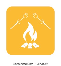 Zephyr on skewer icon. Vector illustration

