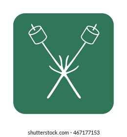 Zephyr on skewer icon. Vector illustration

