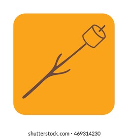 Zephyr on skewer icon. Vector illustration