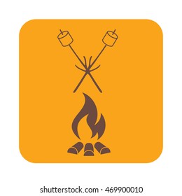 Zephyr on skewer icon. Vector illustration