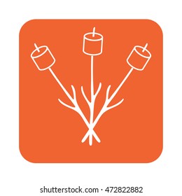Zephyr on skewer icon. Vector illustration