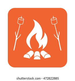 Zephyr on skewer icon. Vector illustration