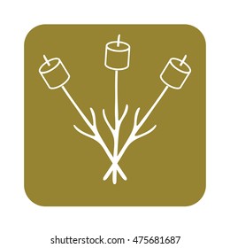 Zephyr on skewer icon. Vector illustration

