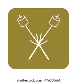 Zephyr on skewer icon. Vector illustration

