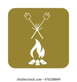 Zephyr on skewer icon. Vector illustration

