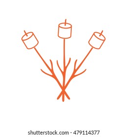Zephyr on skewer icon. Vector illustration