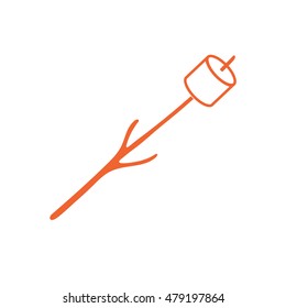 Zephyr on skewer icon. Vector illustration