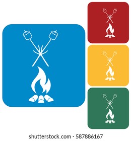 Zephyr on skewer icon. Vector illustration

