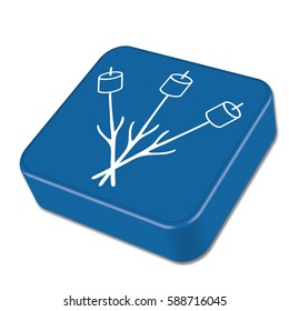 Zephyr on skewer icon. Vector illustration


