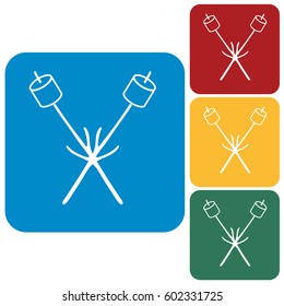 Zephyr on skewer icon. Vector illustration