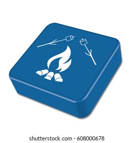 Zephyr on skewer icon. Vector illustration

