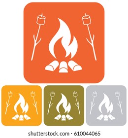 Zephyr on skewer icon. Vector illustration

