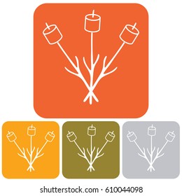 Zephyr on skewer icon. Vector illustration