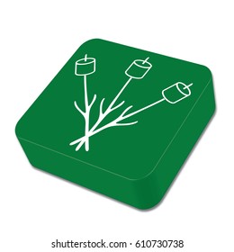 Zephyr on skewer icon. Vector illustration